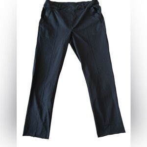 Frank & Eileen The Lab Black Stretch Pants Womens S Cropped Raw Hem NWOT Pull On